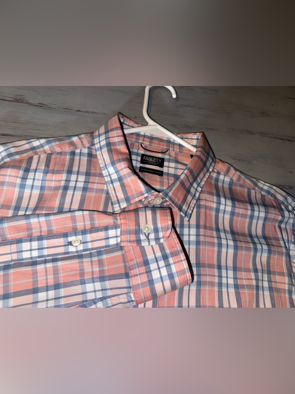 Faherty Reserve Movement Shirt Mens XL Plaid Stretch Button Down Supima Cotton